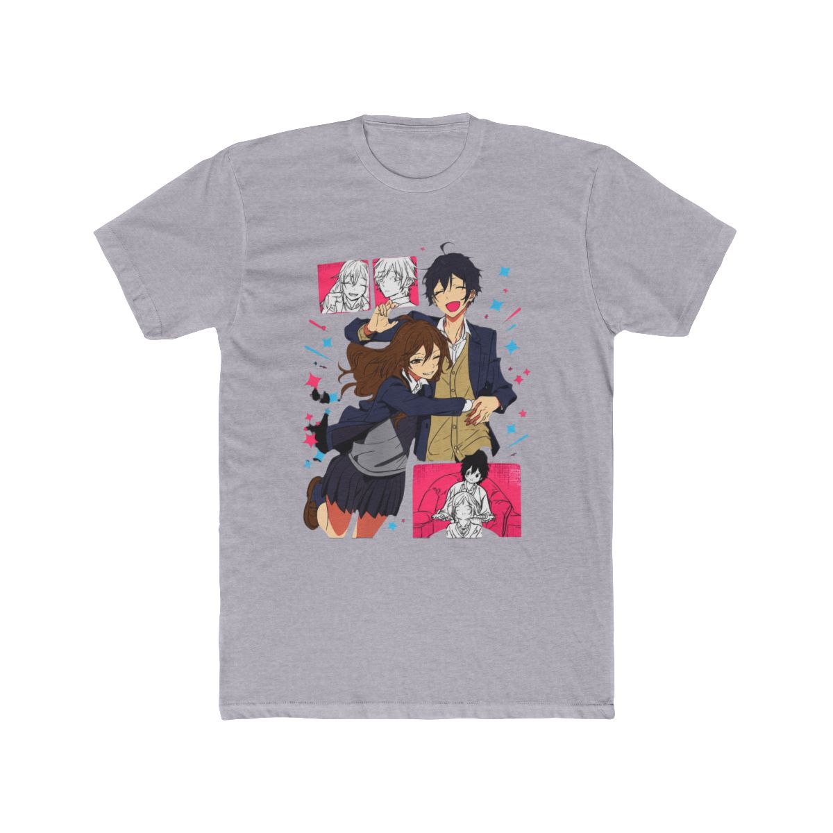 HUBGO Anime Horimiya T Shirt Merch Casual Short Sleeved T Shirt Tee, Adult, Size: 4XL, Black