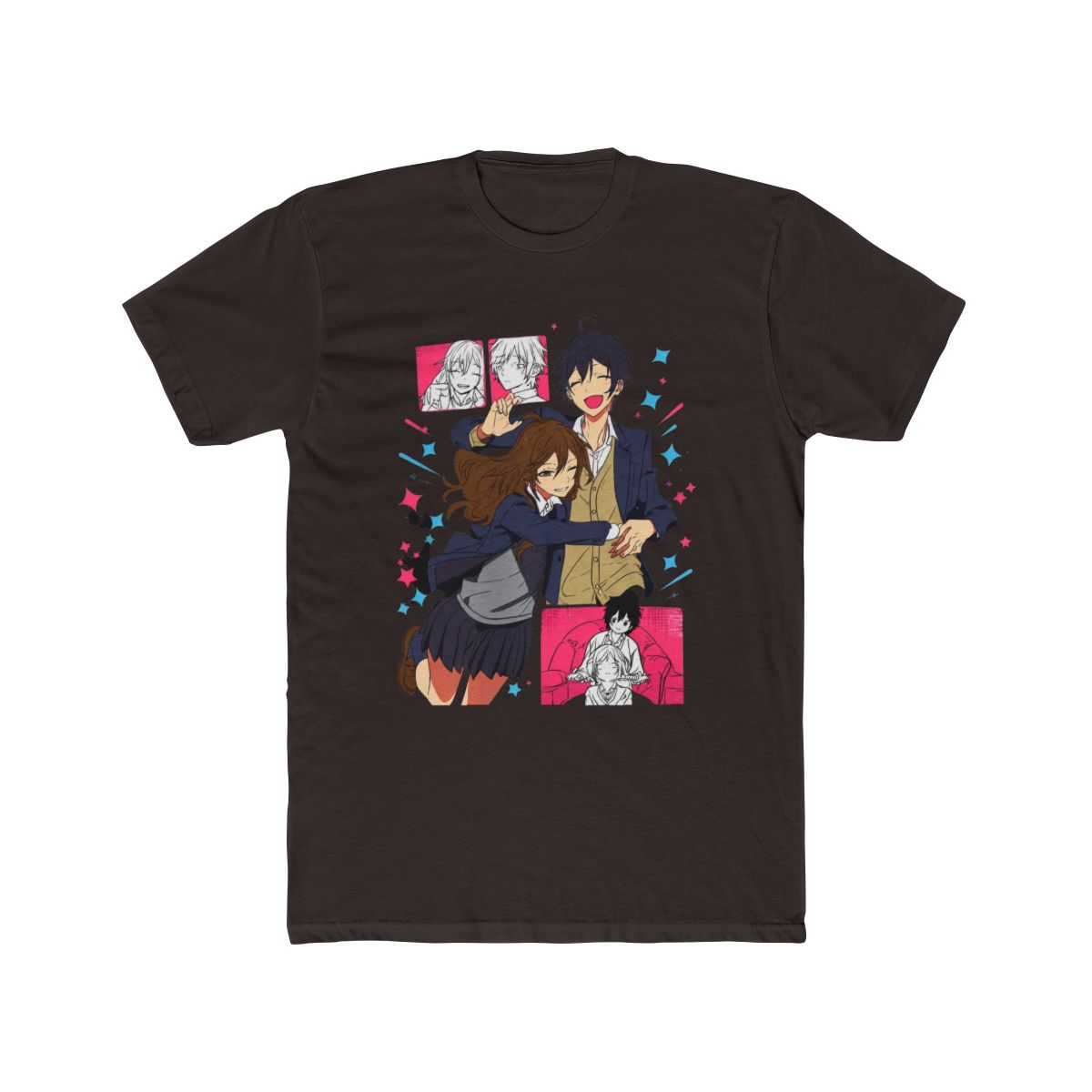 HUBGO Anime Horimiya T Shirt Merch Casual Short Sleeved T Shirt Tee, Adult, Size: 4XL, Black - alternate angle 2, merchandise