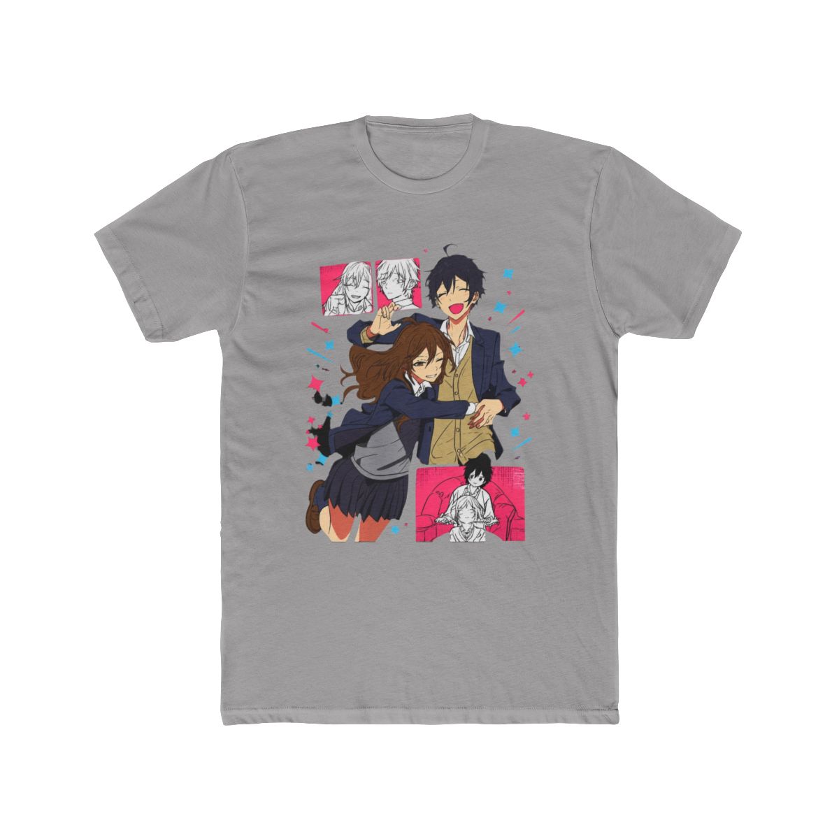 HUBGO Anime Horimiya T Shirt Merch Casual Short Sleeved T Shirt Tee, Adult, Size: 4XL, Black - Official T-Shirts merchandise