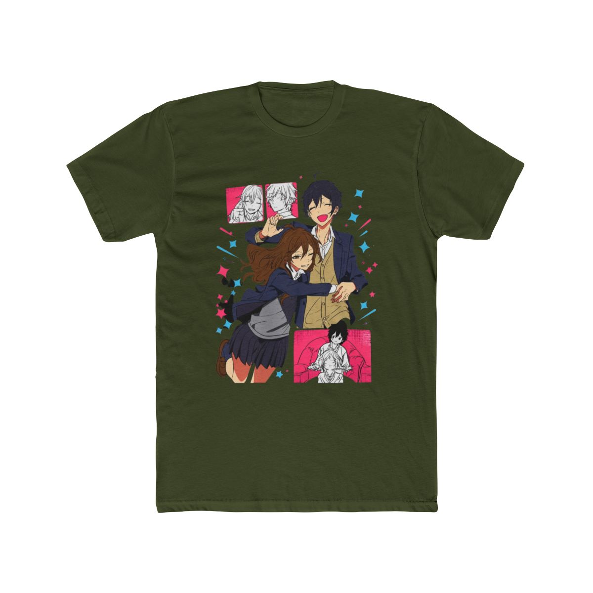 HUBGO Anime Horimiya T Shirt Merch Casual Short Sleeved T Shirt Tee, Adult, Size: 4XL, Black - alternate angle 4, merchandise