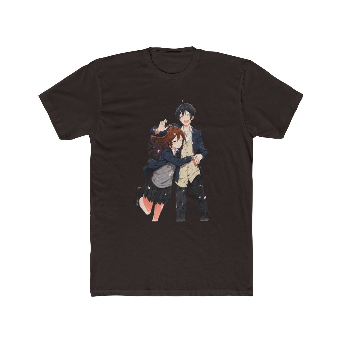 Horimiya Duo Hug Boyfriend Fit Girls T Shirt - alternate angle 2, merchandise