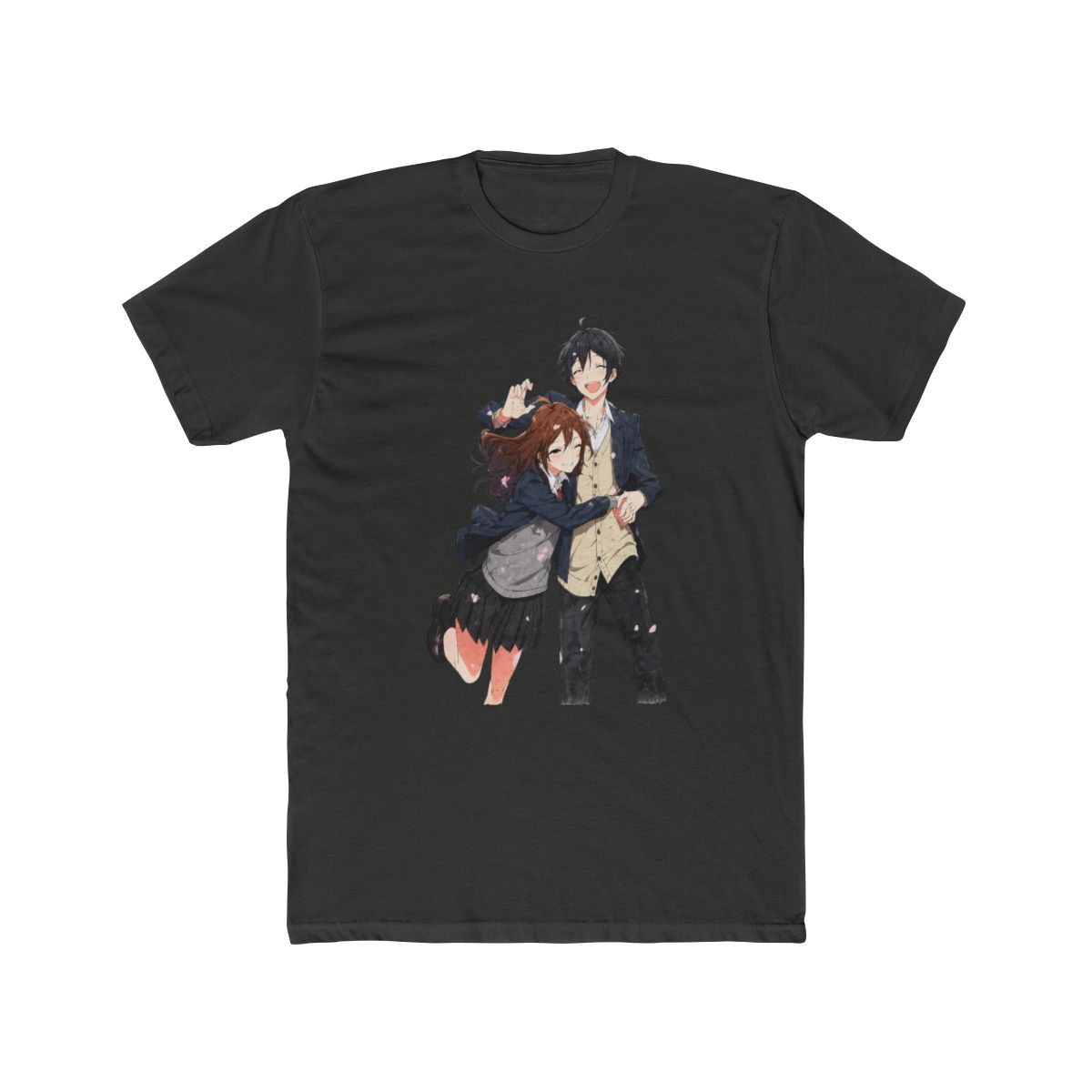Horimiya Duo Hug Boyfriend Fit Girls T Shirt - alternate angle 5, merchandise