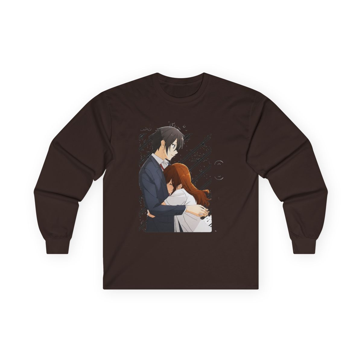 Japan Anime Horimiya Izumi Miyamura Hug Kyouko Hori Long Sleeve Men Manga Printed Hooded Long Sleeve Pullover - alternate angle 5, merchandise