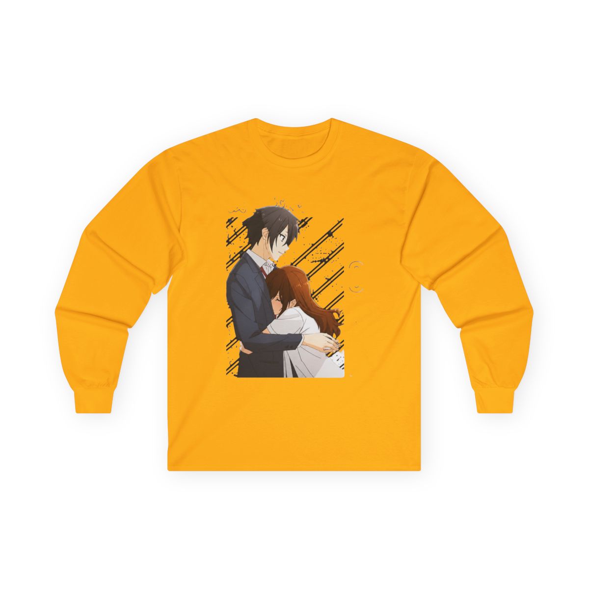 Japan Anime Horimiya Izumi Miyamura Hug Kyouko Hori Long Sleeve Men Manga Printed Hooded Long Sleeve Pullover - alternate angle 3, merchandise